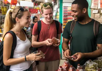 Learning Spanish in Mexico at the market