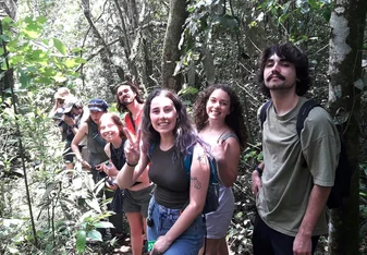 Visiting a local rain forest near San Ramón