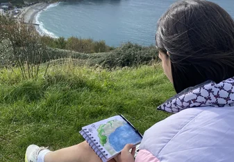 Painting the Normandy coast