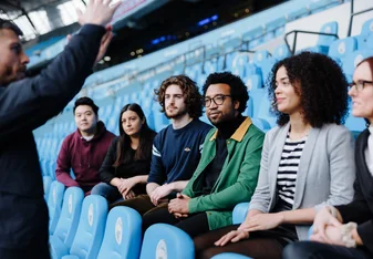 Students at Man City Sports Business School