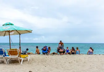VISIONS Dominican Republic kids at the beach.