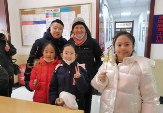Lingoinn learner Grace in Dalian attending local CNY celebration 