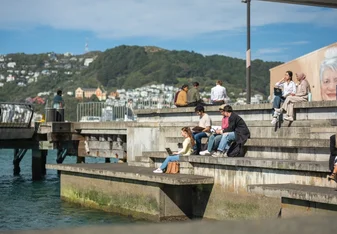 Studying at the waterfront