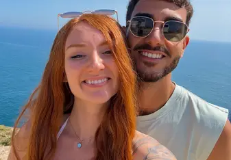 Stevie and her partner she met in Spain on her program with RVF