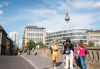 EF staff lead a walking tour of Berlin