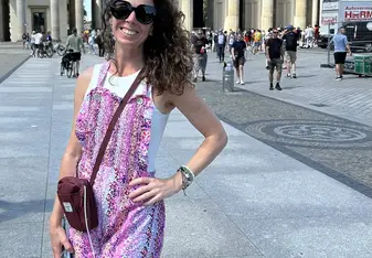 Bryana at the Bradenburg gate while living abroad in Spain