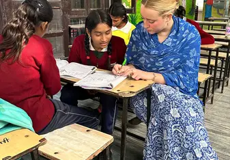 Laura, from Spain, volunteered in India in 2025.