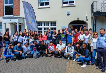 In front of Eurospeak Language School Southampton