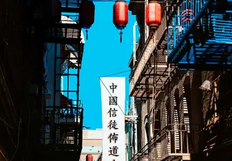 Chinese kanji on the street