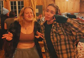 Ella and fellow Seguinland alumni making funny faces at the camera