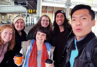 Waiting for the train!