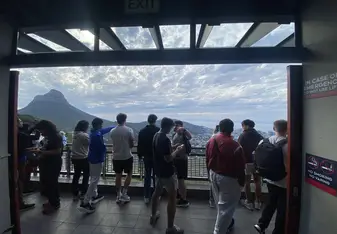 Students enjoying the view. 