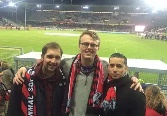 Some of my programmates and I attended a German soccer match