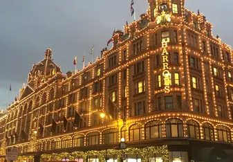Harrods at Christmas time
