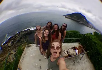 Exploring the island off San Sebastian