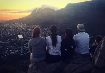 hiked up lions head to watch the sunrise