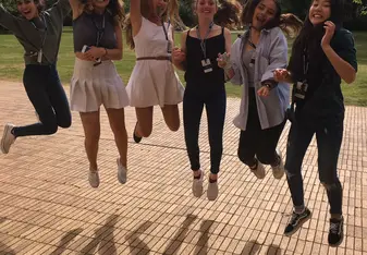 Our attempt to take a picture with everyone in the air!