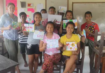 Art Lesson with Class D