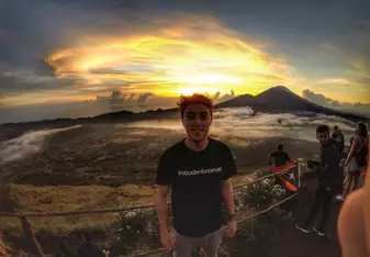 I climbed a volcano