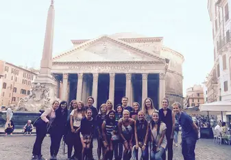 SAI offers walking tours throughout the semester. This is in front of the Pantheon, it's over 2,000 years old!