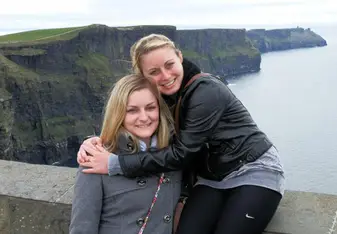 Kristina and a friend in Germany