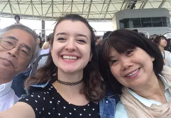 With my host family at the aquarium! 