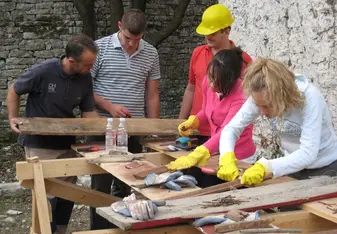Volunteers working in Albania