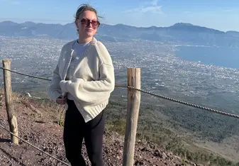 Lexi poses for a photo in Italy