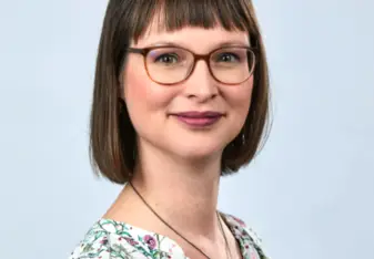 Sophia poses for a professional headshot
