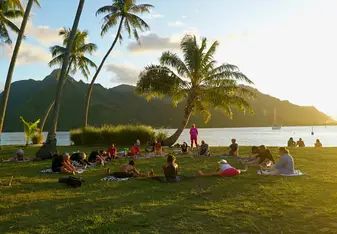 Yoga at the beach