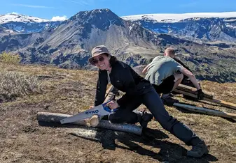 Trail building in Thórsmörk