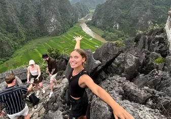 Anna G poses in Vietnam