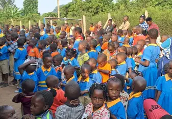 Pupils at Seed Junior School  on Assemble 