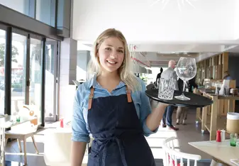 Waitress at a Hotel