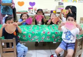 Our youngest students in class