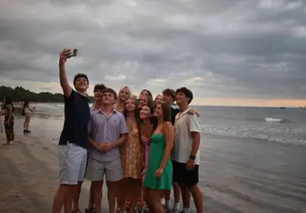Teens on the beach in Costa Rica