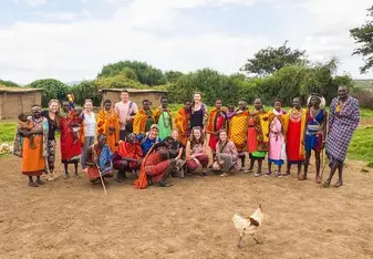Golden Oriole Adventures participants experiencing Maasai culture and community life in Loita.