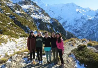 Friends Hiking in the Mt. Cook/Aoraki region