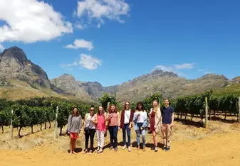 AIFS Abroad students in Stellenbosch, South Africa