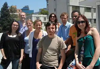 Terence (back left) & friends in Chile