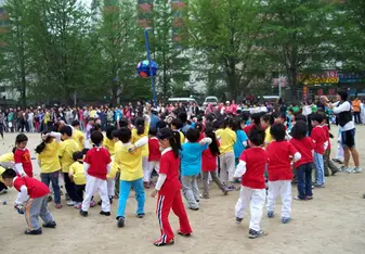 School-kids on the playground