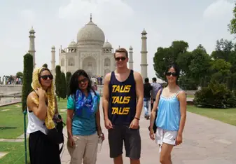 Interns visiting the Taj Mahal