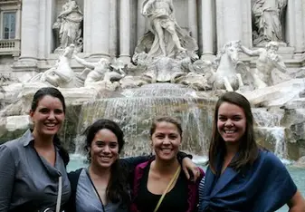 Melanie at Trevi Fountain