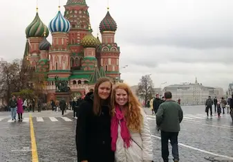 EESA student Chelsea McShurley in Moscow