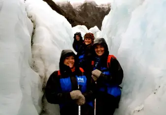 Students at Franz Glacier
