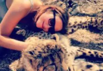 Masha with Midget, who is the next ambassador cheetah.