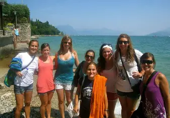Lyndsey with other ISA students on an excursion to Lake Garda