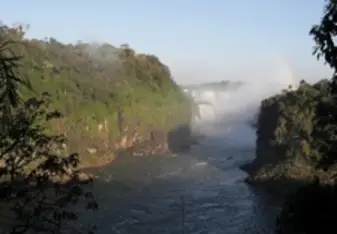 Waterfalls in the distance