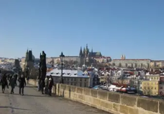 Taking an afternoon stroll in Prague