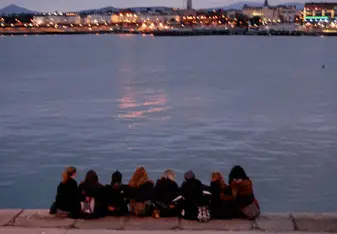 Mindy with some friends at Dún Laoghaire